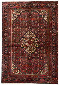 Hosseinabad Tapete 154X220 Oriental Feito A Mão Vermelho Escuro/Castanho Escuro (Lã, Pérsia/Irão)