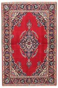Keshan Matta 102X155 Äkta Orientalisk Handknuten Röd/Beige (Ull, Persien/Iran)
