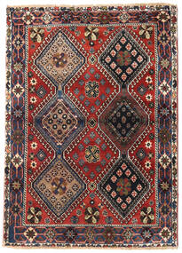 Yalameh Teppich 115X162 Echter Orientalischer Handgeknüpfter Dunkelbraun/Dunkelrot (Wolle, Persien/Iran)
