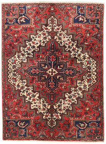 Heriz Tapis 137X187 D'orient Fait Main Rouge Foncé/Marron Foncé (Laine, Perse/Iran)