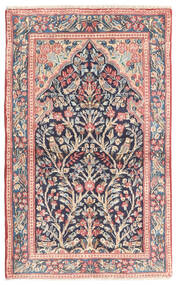 Kerman Vloerkleed 83X135 Echt Oosters Handgeknoopt Donkergrijs/Beige (Wol, Perzië/Iran)