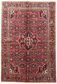 Hosseinabad Tapete 155X230 Oriental Feito A Mão Vermelho Escuro/Castanho Alaranjado (Lã, Pérsia/Irão)