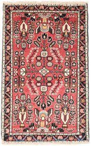 Lillian Tapete 70X113 Oriental Feito A Mão Castanho Escuro/Luz Rosa (Lã, Pérsia/Irão)