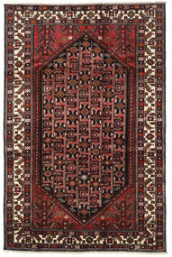 Hamadan Rug 201X309 Authentic Oriental Handknotted Dark Red/Dark Brown (Wool, Persia/Iran)