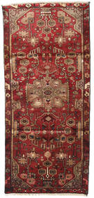 Nahavand 러그 90X195 정품
 오리엔탈 수제 복도용 러너
 다크 레드/브라운 (울, 페르시아/이란)