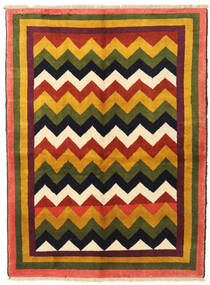 Gabbeh Kashkooli Tapis 132X180 Moderne Fait Main Vert Foncé/Orange (Laine, Perse/Iran)