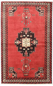 Hamadã Tapete 133X216 Oriental Feito A Mão Vermelho/Vermelho Escuro (Lã, Pérsia/Irão)