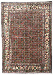 Moud Matta 168X240 Äkta Orientalisk Handknuten Mörkgrå/Mörkröd (Ull/Silke, Persien/Iran)