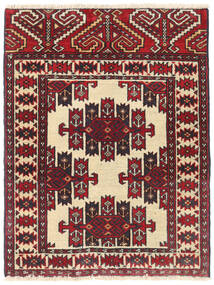 Turkaman Patina Alfombra 63X81 Oriental Hecha A Mano Rojo Oscuro/Marrón Oscuro (Lana, Persia/Irán)