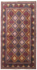 Kashmar Szőnyeg 128X240 Keleti Csomózású Sötétpiros/Sötétkék (Gyapjú, Perzsia/Irán)