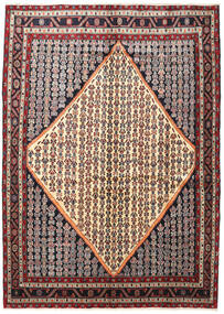 Hamadã Tapete 203X287 Oriental Feito A Mão Castanho Escuro/Bege (Lã, Pérsia/Irão)