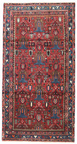 Nahavand 러그 108X200 정품
 오리엔탈 수제 다크 레드/다크 퍼플 (울, 페르시아/이란)