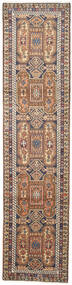 Ardabil Tapis 75X305 D'orient Fait Main Tapis Couloir Rouge Foncé/Beige (Laine, Perse/Iran)