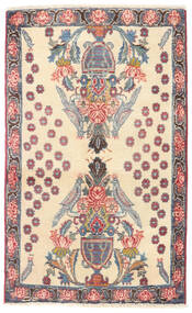 Afshar/Sirjan Matta 62X100 Äkta Orientalisk Handknuten Beige/Ljusgrå (Ull, Persien/Iran)