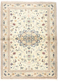 Yazd Tappeto 100X138 Orientale Fatto A Mano Beige/Grigio Chiaro (Lana, Persia/Iran)