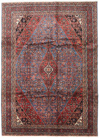 Hosseinabad Tapete 255X350 Oriental Feito A Mão Vermelho Escuro/Castanho Escuro Grande (Lã, Pérsia/Irão)