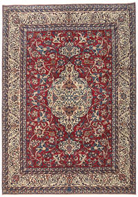 Yazd Patina Teppe 245X345 Ekte Orientalsk Håndknyttet Mørk Lilla/Beige (Ull, Persia/Iran)