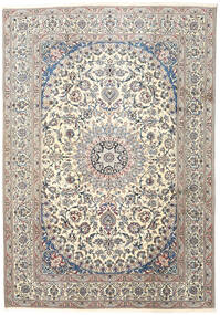 Nain Alfombra 245X352 Oriental Hecha A Mano Gris Claro/Beige (Lana, Persia/Irán)