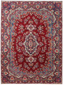 Yazd Patina Teppe 258X350 Ekte Orientalsk Håndknyttet Mørk Rød/Mørk Lilla Stort (Ull, Persia/Iran)