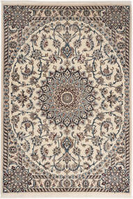 Nain 6La Χαλι 98X141 Ανατολής Χειροποιητο Ανοιχτό Γκρι/Μπεζ (Μάλλινα/Μεταξωτά, Περσικά/Ιρανικά)