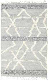 Barchi/Moroccan Berber - Indo Tapis 153X250 Moderne Fait Main Gris Clair/Blanc/Crème (Laine, Inde)