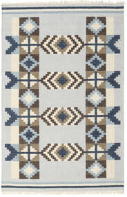 Kilim Indo Tappeto 160X230 Moderno Tessuto A Mano Grigio Chiaro/Beige (Lana, India)