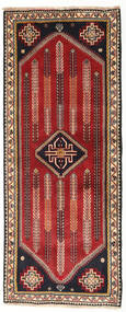 Ghashghai Teppich 79X198 Echter Orientalischer Handgeknüpfter Läufer Dunkelrot/Dunkelbraun (Wolle, Persien/Iran)