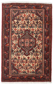 Asadabad Tappeto 80X126 Orientale Fatto A Mano Marrone Scuro/Rosso Scuro (Lana, Persia/Iran)