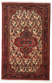Asadabad Tappeto 78X124 Orientale Fatto A Mano Rosso Scuro (Lana, Persia/Iran)