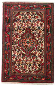 Asadabad Tappeto 80X123 Orientale Fatto A Mano Rosso Scuro/Marrone Scuro (Lana, Persia/Iran)