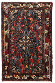 Asadabad Tappeto 80X120 Orientale Fatto A Mano Nero/Rosso Scuro (Lana, Persia/Iran)