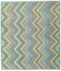 Kelim Afghan Old Style Vloerkleed 262X298 Echt Oosters Handgeweven Pastel Groen/Lichtgrijs Groot (Wol, Afghanistan)