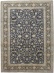 Keshan Vloerkleed 276X377 Echt Oosters Handgeknoopt Lichtgrijs/Donkergrijs Groot (Wol, Perzië/Iran)