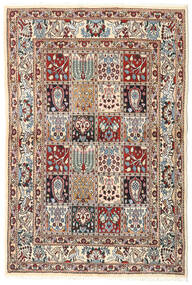 Moud Matta 100X150 Äkta Orientalisk Handknuten Ljusgrå/Beige (Ull/Silke, Persien/Iran)