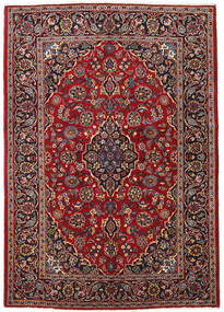 Keshan Matta 140X205 Äkta Orientalisk Handknuten Mörkröd/Mörkbrun (Ull, Persien/Iran)