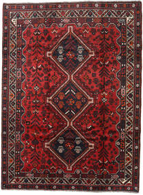 Shiraz Teppich 202X270 Echter Orientalischer Handgeknüpfter Dunkelrot/Schwartz (Wolle, Persien/Iran)