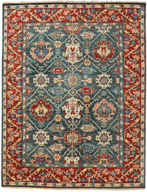 Kazak Indo Covor 278X360 Orientale Lucrat Manual Gri Închis/Roșu-Închis Mare (Lână, India)