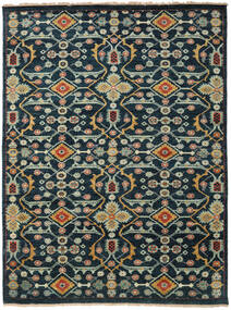 Kazak Indo Covor 273X364 Orientale Lucrat Manual Albastru Închis/Gri Închis Mare (Lână, India)