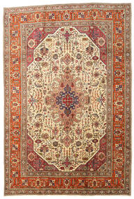 Tabriz Rug 195X287 Authentic Oriental Handknotted Dark Red/Beige (Wool, Persia/Iran)