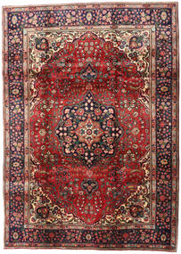 Tabriz Rug 201X280 Authentic Oriental Handknotted Dark Brown/Dark Red (Wool, Persia/Iran)