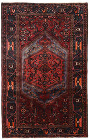 Hamadan Rug 135X210 Authentic Oriental Handknotted Dark Red (Wool, Persia/Iran)