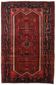 Hamadã Tapete 131X203 Oriental Feito A Mão Vermelho Escuro (Lã, Pérsia/Irão)