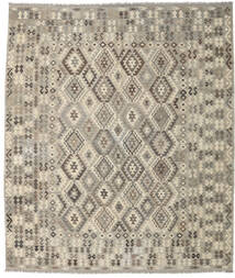 Kelim Afghan Old Style Vloerkleed 252X297 Echt Oosters Handgeweven Lichtgrijs Groot (Wol, Afghanistan)