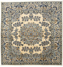 Yazd Tappeto 195X202 Orientale Fatto A Mano Quadrato Grigio Scuro/Grigio Chiaro/Beige (Lana, Persia/Iran)