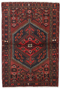 Hamadã Tapete 102X151 Oriental Feito A Mão Vermelho Escuro/Preto (Lã, Pérsia/Irão)