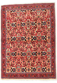 Hamadã Tapete 111X153 Oriental Feito A Mão Vermelho Escuro/Castanho Alaranjado (Lã, Pérsia/Irão)