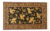 Qum silk pictorial signed: Qum Motevasel carpet VEXX24
