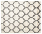 Tapis Berber Shaggy Illusia - Blanc écru / Gris CVD13330