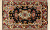 Tabriz#70 Raj silk warp Sighned: Izadi carpet AXVZC738
