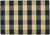 Check Kilim - Schwarz / Gold